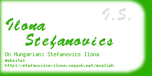 ilona stefanovics business card